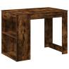 Smoked Oak Desk with Drawer & Shelf | 102x62x77.5 cm