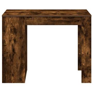 Smoked Oak Desk with Drawer & Shelf | 102x62x77.5 cm