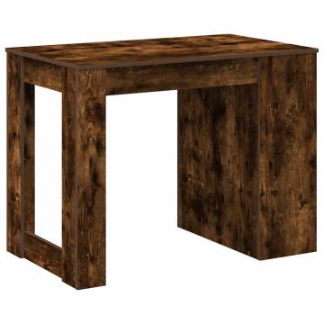 Smoked Oak Desk with Drawer & Shelf | 102x62x77.5 cm