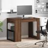 Brown Oak Desk with Drawer & Shelf - 102x62x77.5 cm