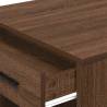 Brown Oak Desk with Drawer & Shelf - 102x62x77.5 cm