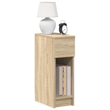 Stylish Sonoma Oak Bedside Cabinet with Drawer - 20x36x60 cm