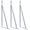 Support Brackets for Fence Post - 3 pcs Galvanised Steel