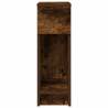 Stylish Smoked Oak Bedside Cabinet with Drawer - 20x36x60 cm