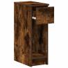 Stylish Smoked Oak Bedside Cabinet with Drawer - 20x36x60 cm