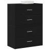  Cabinets with 2 Drawers 2 pcs Black Oak 60x31x40 cm Engineered Wood Colour black Quantity in Package 2 