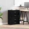 Stylish Black Oak Cabinets with 2 Drawers - Set of 2