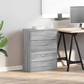 Cabinets with 2 Drawers - Grey Sonoma 60x31x40 cm - Stylish Storage