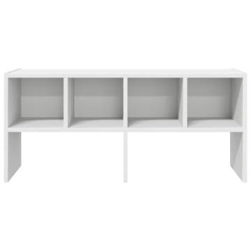 Stackable White Shoe Rack - 89.5x30x40 cm | Hipomarket