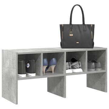 Stackable Shoe Rack in Concrete Grey - 89.5x30x40 cm