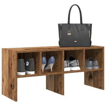 Shoe Rack Stackable Old Wood - 89.5x30x40 cm | HipoMarket