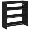 Shoe Rack Black 60x25x62 cm - Stylish Storage Solution