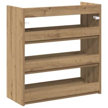 Shoe Rack Artisan Oak - Elegant Storage Solution 60x25x62 cm