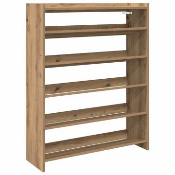 Shoe Rack Artisan Oak - Stylish Storage 80x25x100 cm