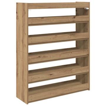 Shoe Rack Artisan Oak - Stylish Storage 80x25x100 cm