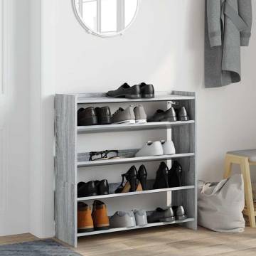 Shoe Rack Grey Sonoma 80x25x81 cm | Durable & Stylish Design