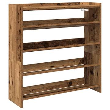 Shoe Rack Old Wood 80x25x81 cm - Stylish Storage Solution