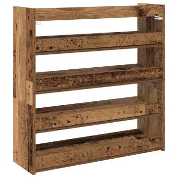 Shoe Rack Old Wood 80x25x81 cm - Stylish Storage Solution