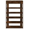 Shoe Rack Smoked Oak 60x30x98 cm - Durable Engineered Wood