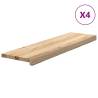 Stair Treads - 4 pcs Solid Oak 90x25x2 cm | HipoMarket