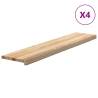 Stair Treads 4 pcs Solid Oak - Untreated, 120x30x2 cm