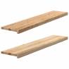  Window Sills 2 pcs Untreated 120x30x2 cm Solid Wood Oak Colour natural Size 120 x 30 x 2 cm Quantity in Package 1 