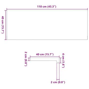 Untreated Solid Oak Window Sills - 2 pcs 110x40x2 cm