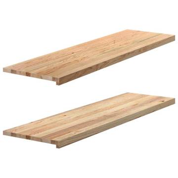 Untreated Solid Oak Window Sills - 2 pcs 140x40x2 cm