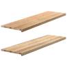  Window Sills 2 pcs Untreated 140x40x2 cm Solid Wood Oak Colour natural Size 140 x 40 x 2 cm Quantity in Package 1 