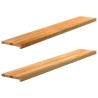  Window Sills 2 pcs Light Brown 160x30x2 cm Solid Wood Oak Colour light brown Size 160 x 30 x 2 cm Quantity in Package 1 