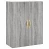 Elegant Grey Sonoma Highboard - 69.5x34x180 cm