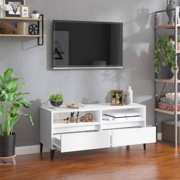 TV Cabinet White 100x34.5 cm | Stylish Storage Solution