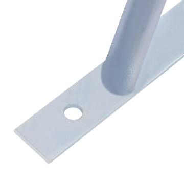 Support Brackets for Fence Post - 3 pcs Galvanised Steel