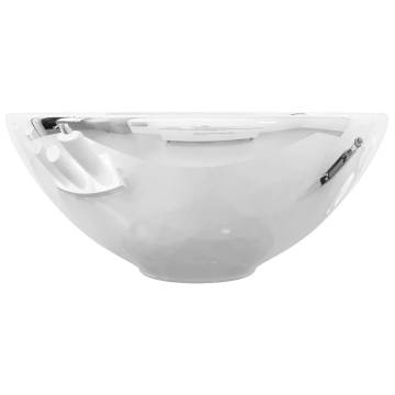 Elegant Ceramic Wash Basin 32.5x14 cm in Silver | HipoMarket