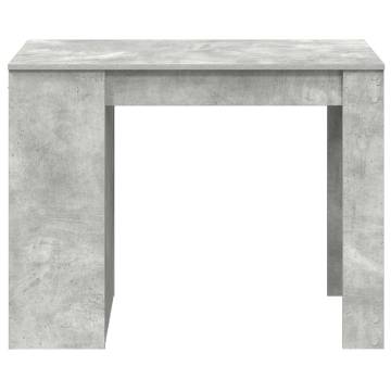 Stylish Desk with Drawer & Shelf - Concrete Grey - 102x62 cm