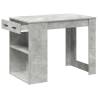 Stylish Desk with Drawer & Shelf - Concrete Grey - 102x62 cm