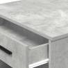 Stylish Desk with Drawer & Shelf - Concrete Grey - 102x62 cm