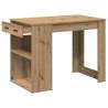 Artisan Oak Desk with Drawer & Shelf - Functional Style