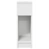 Elegant White Bedside Cabinets with Drawer - Set of 2