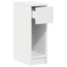 Elegant White Bedside Cabinets with Drawer - Set of 2