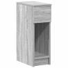 Stylish Grey Sonoma Bedside Cabinet with Drawer | 20x36x60 cm