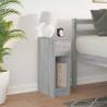 Stylish Grey Sonoma Bedside Cabinet with Drawer | 20x36x60 cm