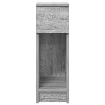 Stylish Grey Sonoma Bedside Cabinet with Drawer | 20x36x60 cm