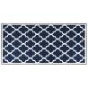 Navy & White Outdoor Rug 80x150 cm - Reversible & Durable