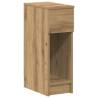 Artisan Oak Bedside Cabinet with Drawer - 20x36x60 cm