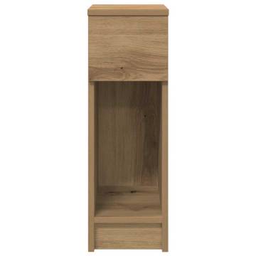 Artisan Oak Bedside Cabinet with Drawer - 20x36x60 cm