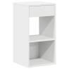 Stylish White Bedside Cabinet with Drawer - 35x34x66.5 cm