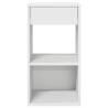 Stylish White Bedside Cabinet with Drawer - 35x34x66.5 cm