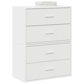 Stylish White Cabinets with 2 Drawers - 60x31x40 cm | Hipo Market