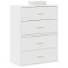  Cabinets with 2 Drawers 2 pcs White 60x31x40 cm Engineered Wood Colour white Quantity in Package 2 